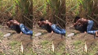 Indian hot girl caught fucking in sugarcane farm