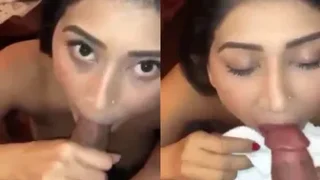 Desi Bhabhi giving blowjob to husband with clear Hindi audio