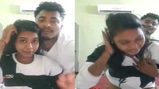 Indian lovers trying doggystyle sex in gf’s home