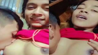 Beautiful horny virgin girl boob sucking xnxx by boyfriend