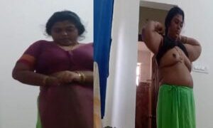 Telugu aunty sex saree change viral leaked mms clip