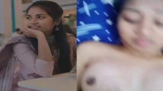 Slim college sexy gf Indian blowjob and nude hardcore fuck