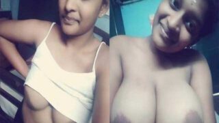 Beautiful Tamil village girl showing her big boobs