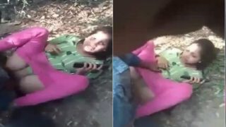 Village paid desi randi fucked hard in jungle porn