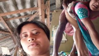 Desi Indian xnxx village couple standing doggy style sex