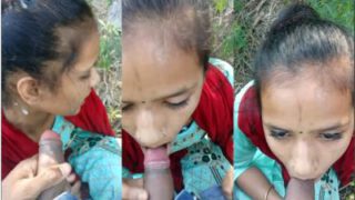 Punjabi village girl sucking a dick outdoors sex